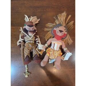 Disney The Lion King Broadway Musical Simba and Scar 11in Plush Toys NWT